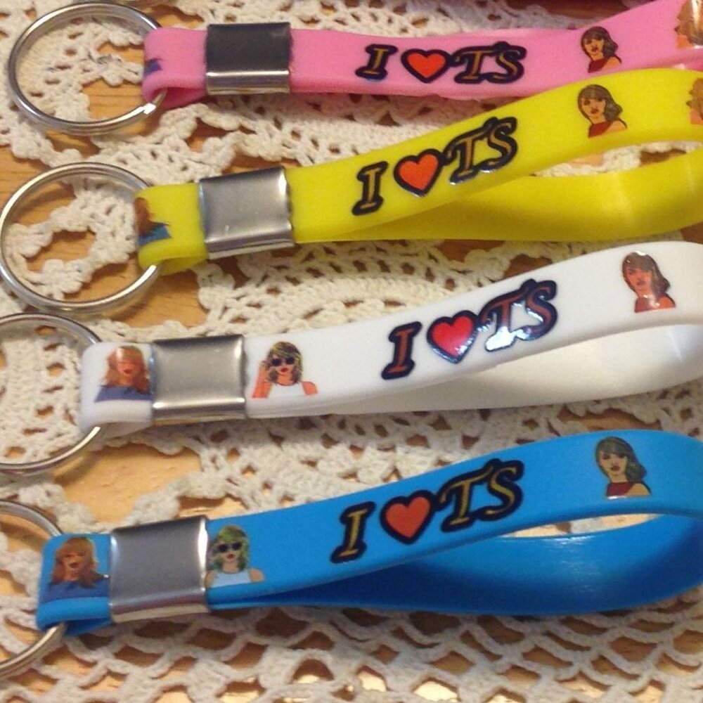 swiftie alert - four T.S. keyrings